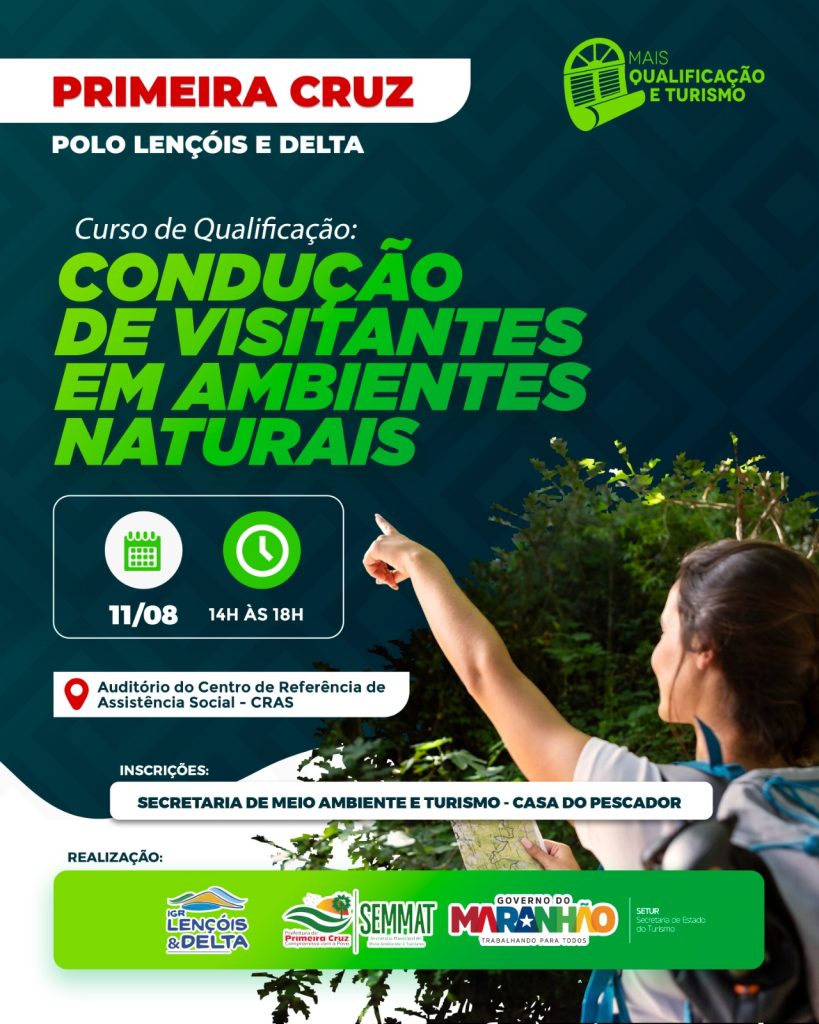 Primeira Cruz abre inscrições para curso de condução de visitantes em ambientes naturais