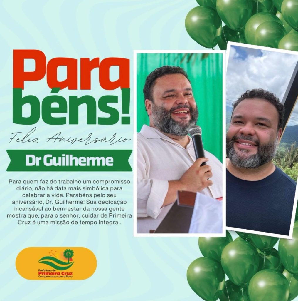 1 de maio – Prefeito Dr. Guilherme Aguiar celebra aniversário no Dia do Trabalhador